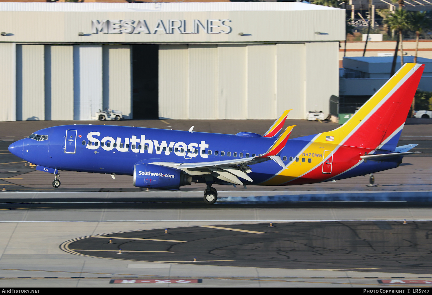 Aircraft Photo of N920WN | Boeing 737-7H4 | Southwest Airlines | AirHistory.net #437804