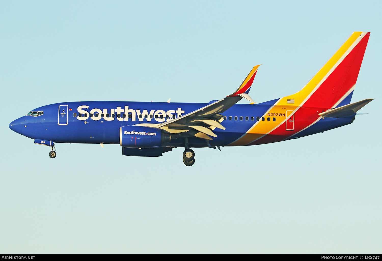 Aircraft Photo of N293WN | Boeing 737-7H4 | Southwest Airlines | AirHistory.net #437829
