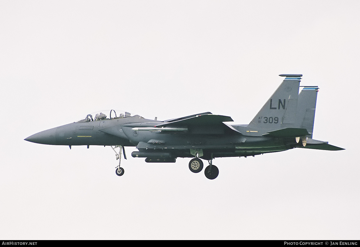Aircraft Photo of 91-0309 / AF91-309 | McDonnell Douglas F-15E Strike Eagle | USA - Air Force | AirHistory.net #437852