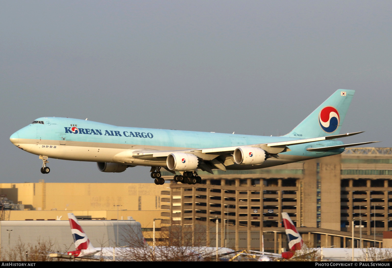 Aircraft Photo of HL7639 | Boeing 747-8B5F/SCD | Korean Air Cargo | AirHistory.net #438101