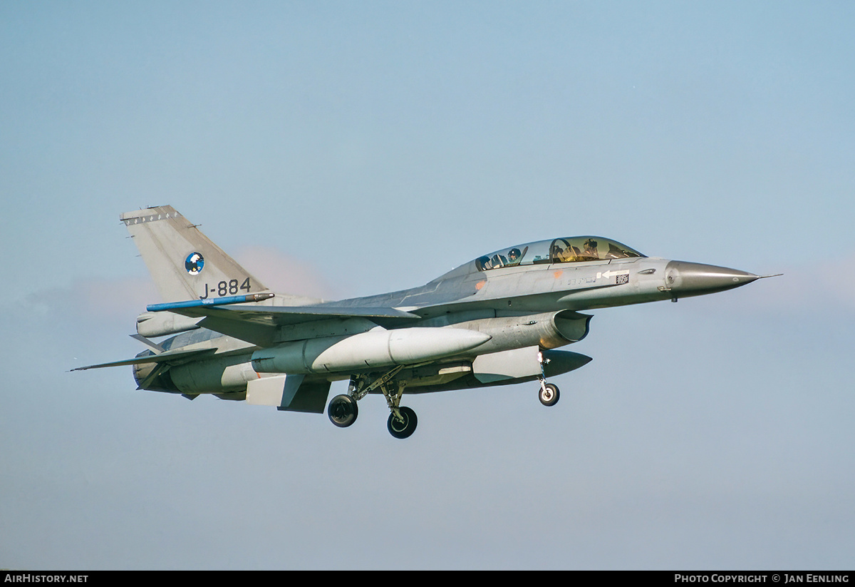 Aircraft Photo of J-884 | General Dynamics F-16BM Fighting Falcon | Netherlands - Air Force | AirHistory.net #438103