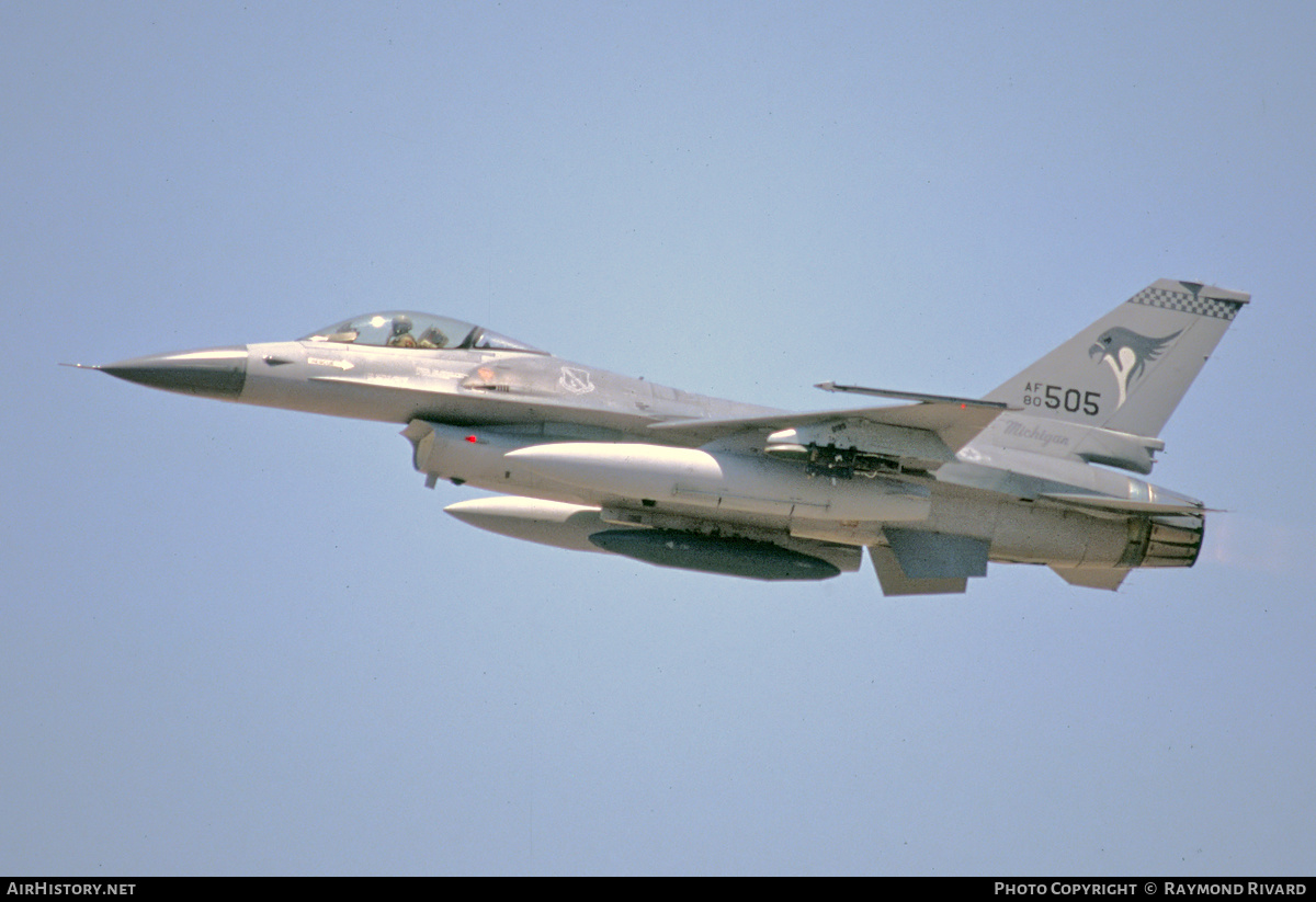 Aircraft Photo of 80-0505 / AF80-505 | General Dynamics F-16A Fighting Falcon | USA - Air Force | AirHistory.net #438307