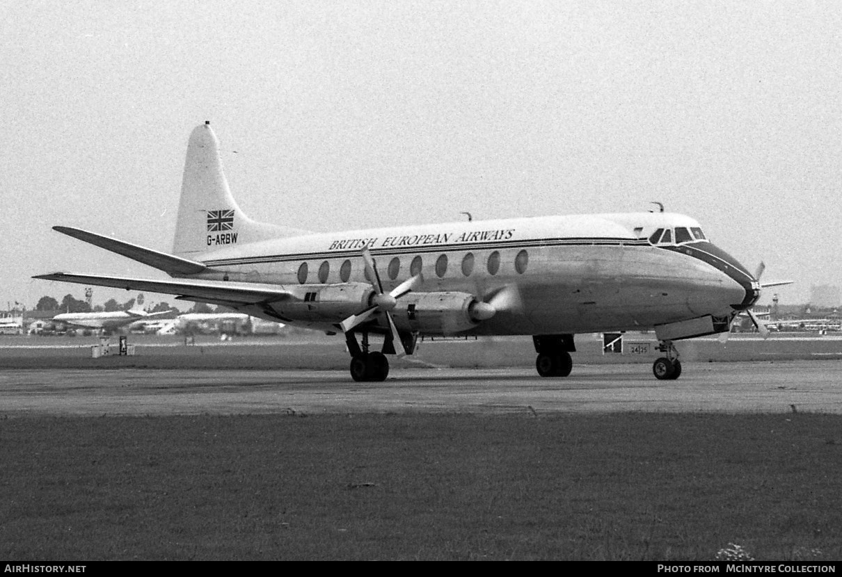 Aircraft Photo of G-ARBW | Vickers 779D Viscount | BEA - British European Airways | AirHistory.net #438328