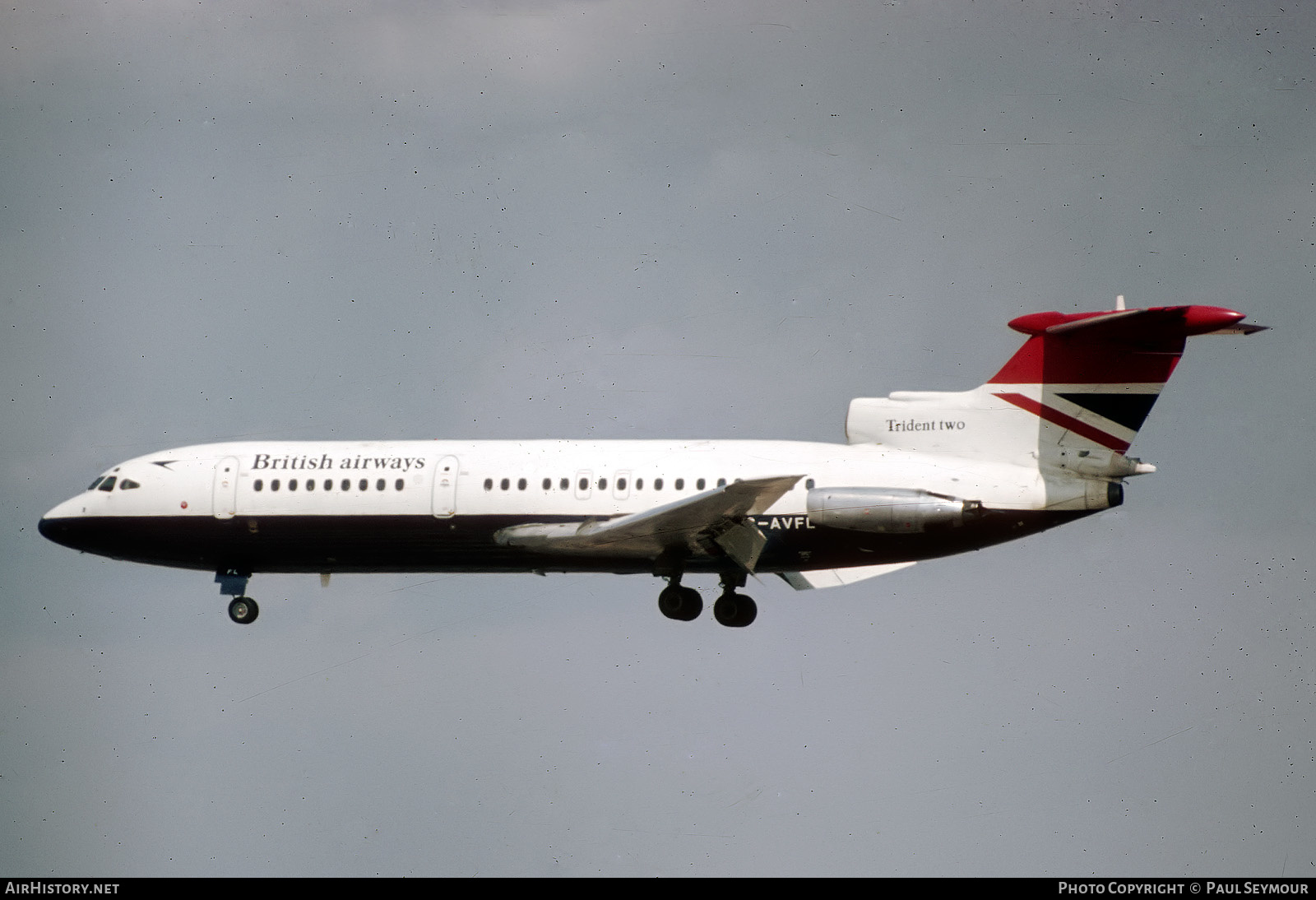 Aircraft Photo of G-AVFL | Hawker Siddeley HS-121 Trident 2E | British Airways | AirHistory.net #438361