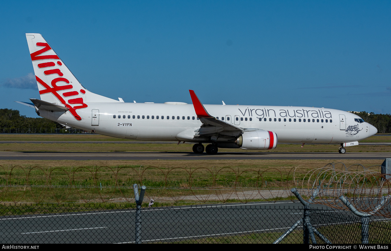 Aircraft Photo of 2-VYFN | Boeing 737-8FE | Virgin Australia Airlines | AirHistory.net #438382