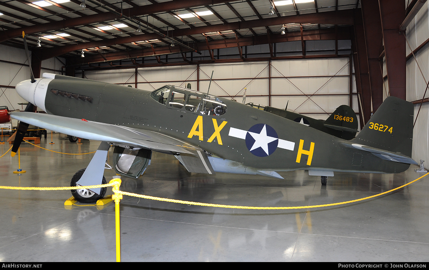 Aircraft Photo of N90358 / 36274 | North American P-51A Mustang | USA - Air Force | AirHistory.net #438495