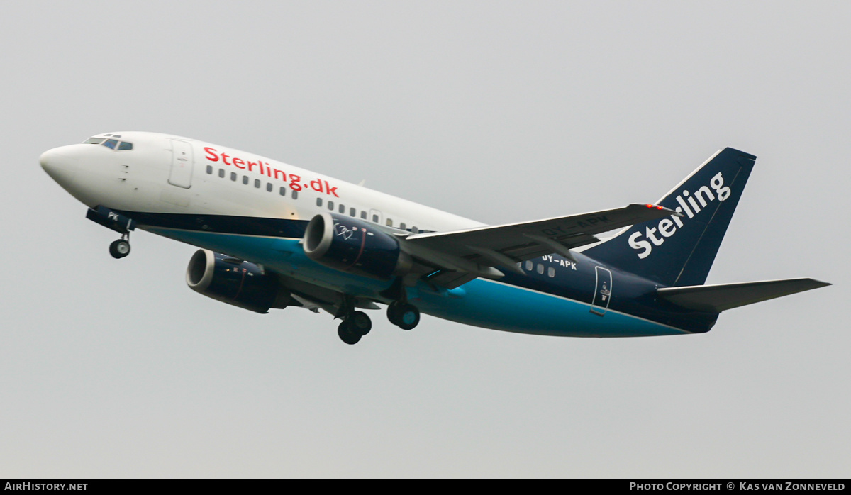 Aircraft Photo of OY-APK | Boeing 737-5L9 | Sterling Airlines | AirHistory.net #438497