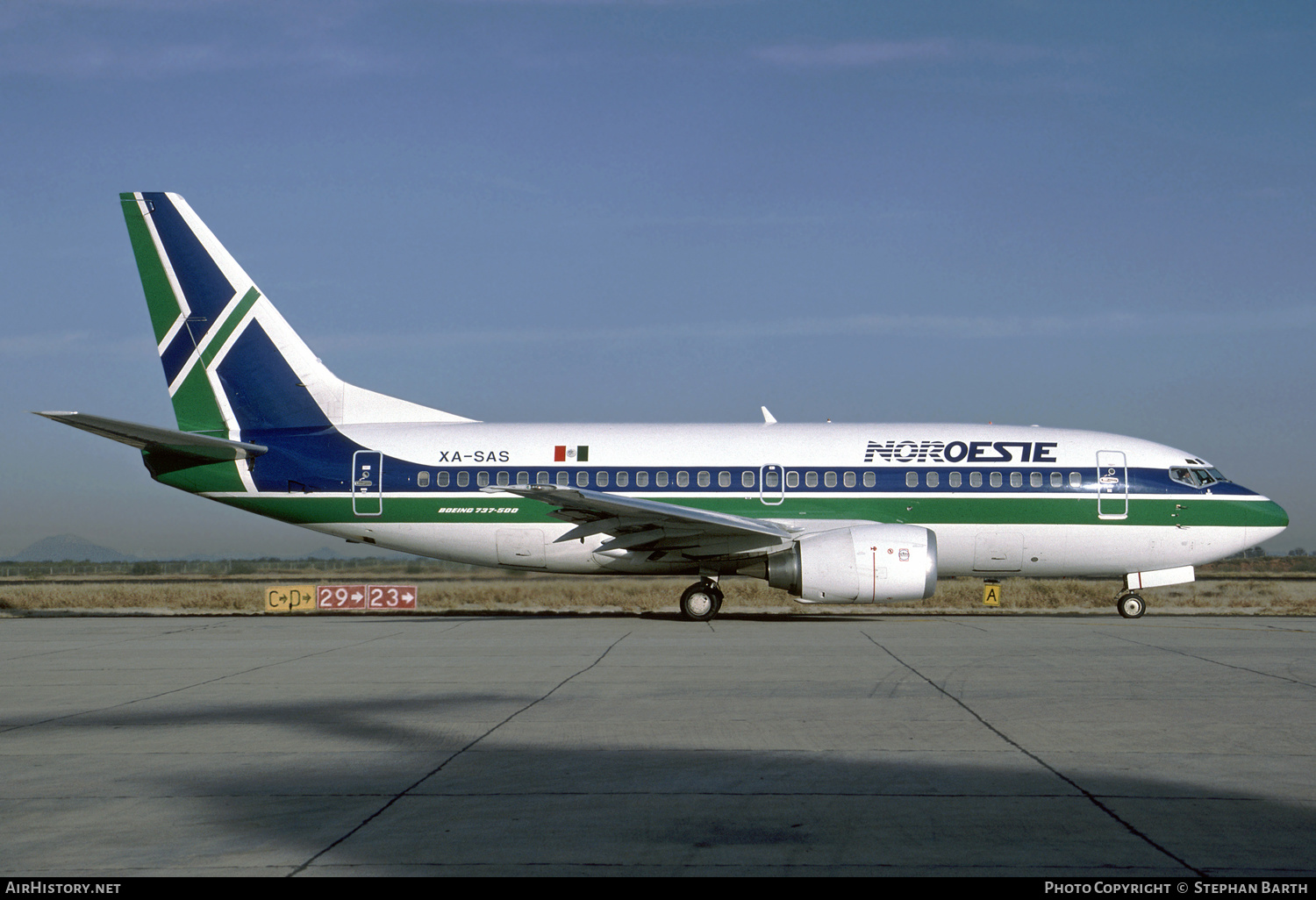 Aircraft Photo of XA-SAS | Boeing 737-5Y0 | Aviación del Noroeste | AirHistory.net #438508