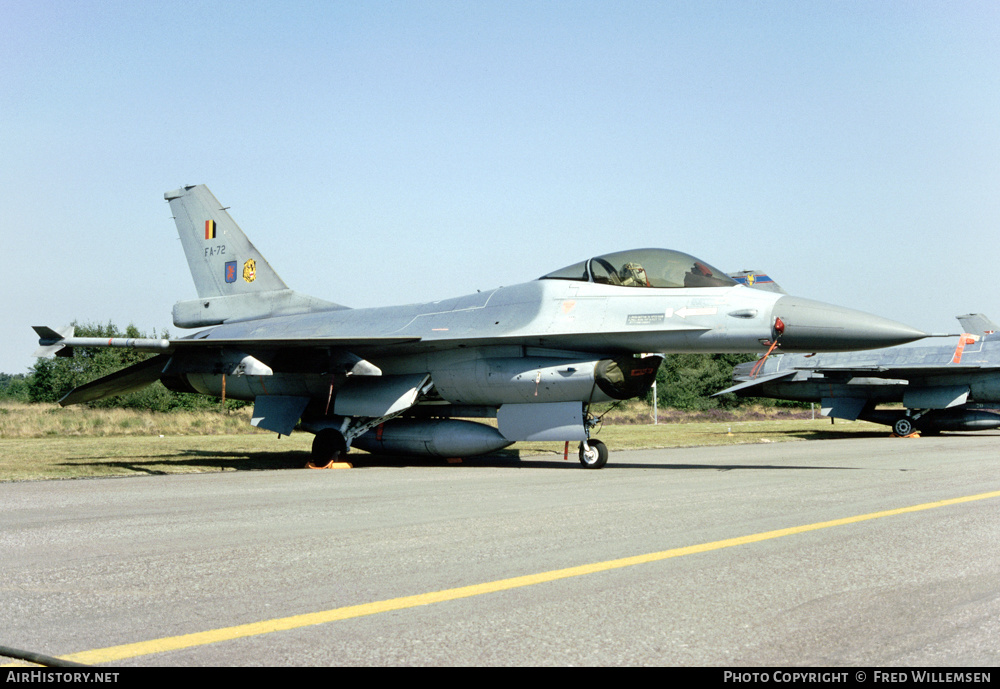 Aircraft Photo of FA-72 | General Dynamics F-16A Fighting Falcon | Belgium - Air Force | AirHistory.net #438626