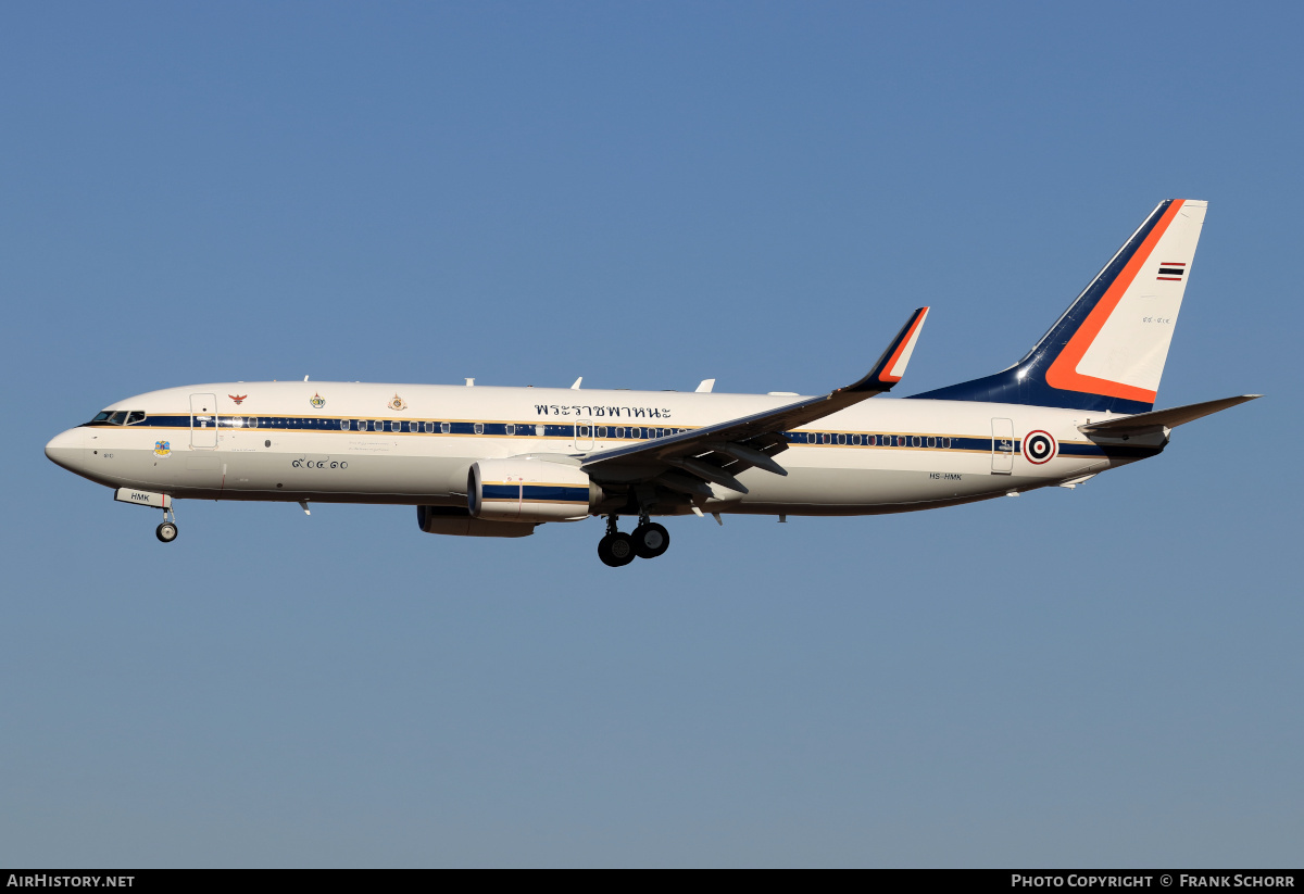 Aircraft Photo of B.L.11K. VPR 03/59 / HS-HMK / 99-904 | Boeing 737-8Z6 BBJ2 | Thailand - Air Force | AirHistory.net #438720