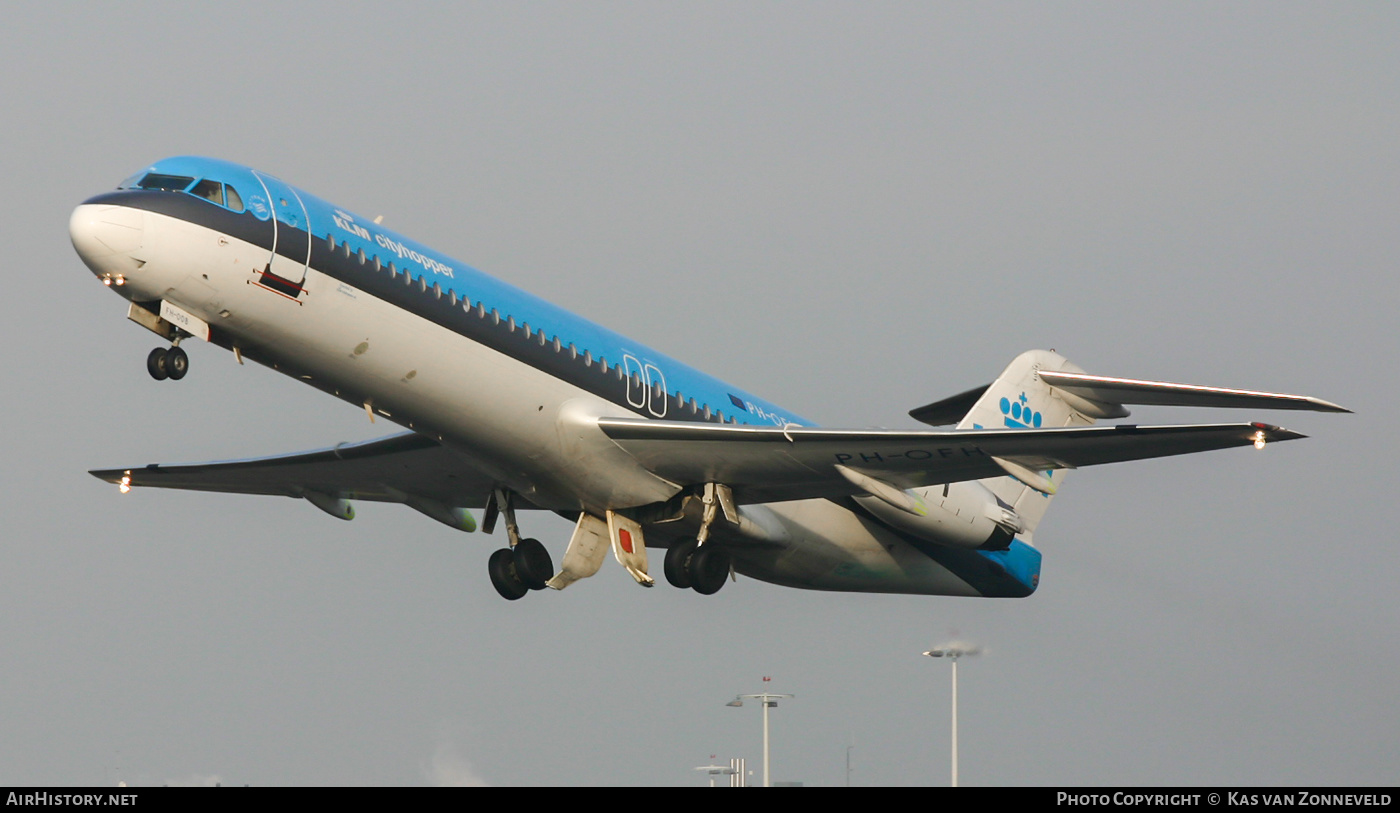 Aircraft Photo of PH-OFF | Fokker 100 (F28-0100) | KLM Cityhopper | AirHistory.net #438808