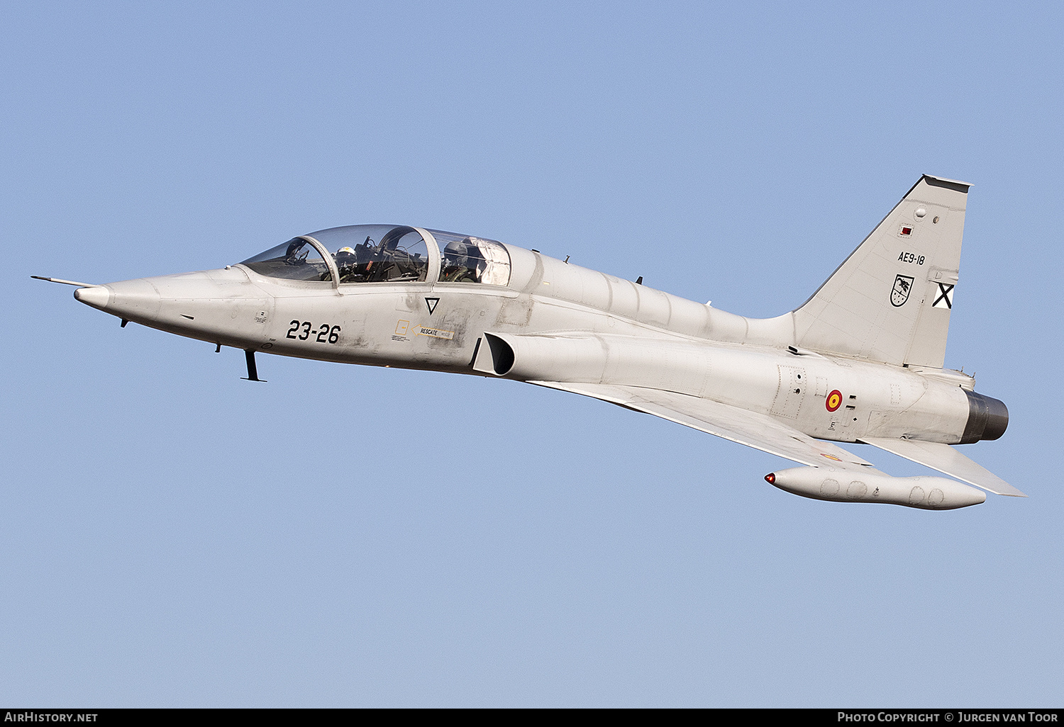 Aircraft Photo of AE9-18 | Northrop SF-5B(M) Freedom Fighter | Spain - Air Force | AirHistory.net #438825