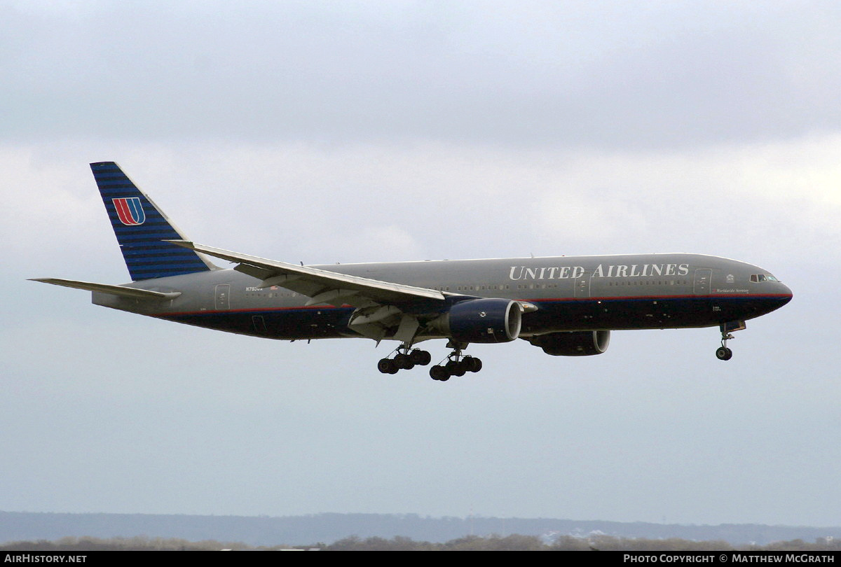 Aircraft Photo of N783UA | Boeing 777-222/ER | United Airlines | AirHistory.net #438950