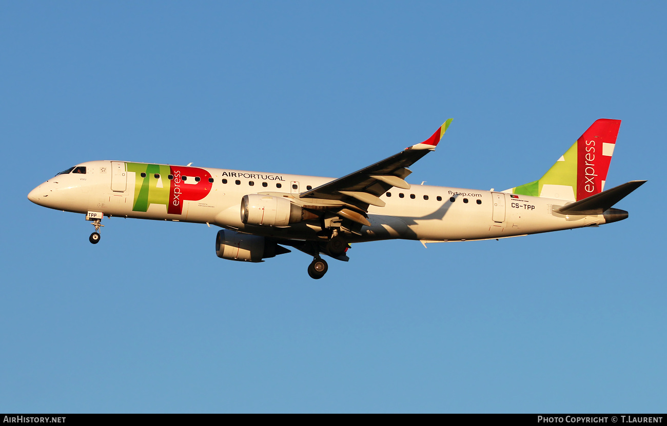 Aircraft Photo of CS-TPP | Embraer 190LR (ERJ-190-100LR) | TAP Air Portugal Express | AirHistory.net #439020
