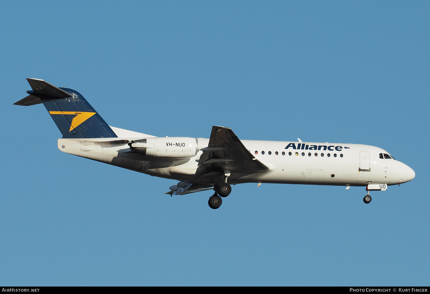 Aircraft Photo of VH-NUO | Fokker 70 (F28-0070) | Alliance Airlines | AirHistory.net #439033