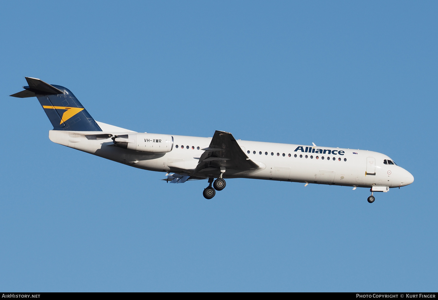 Aircraft Photo of VH-XWR | Fokker 100 (F28-0100) | Alliance Airlines | AirHistory.net #439036