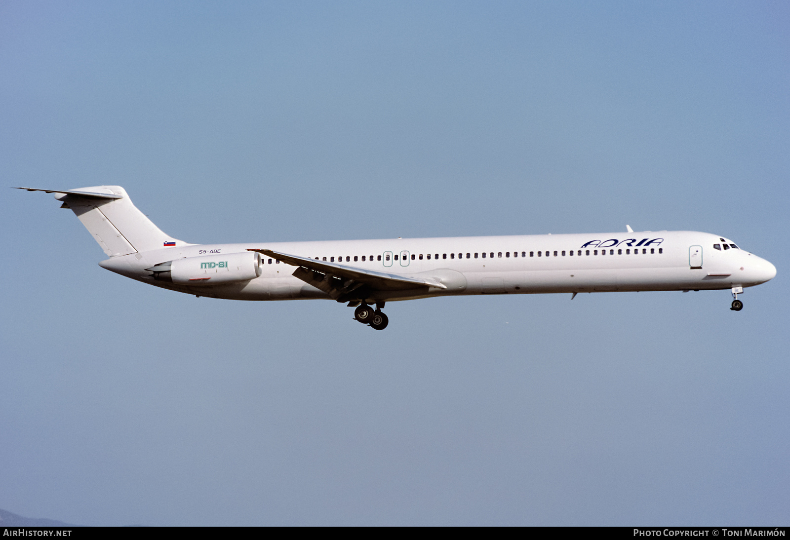 Aircraft Photo of S5-ABE | McDonnell Douglas MD-81 (DC-9-81) | Adria Airways | AirHistory.net #439093