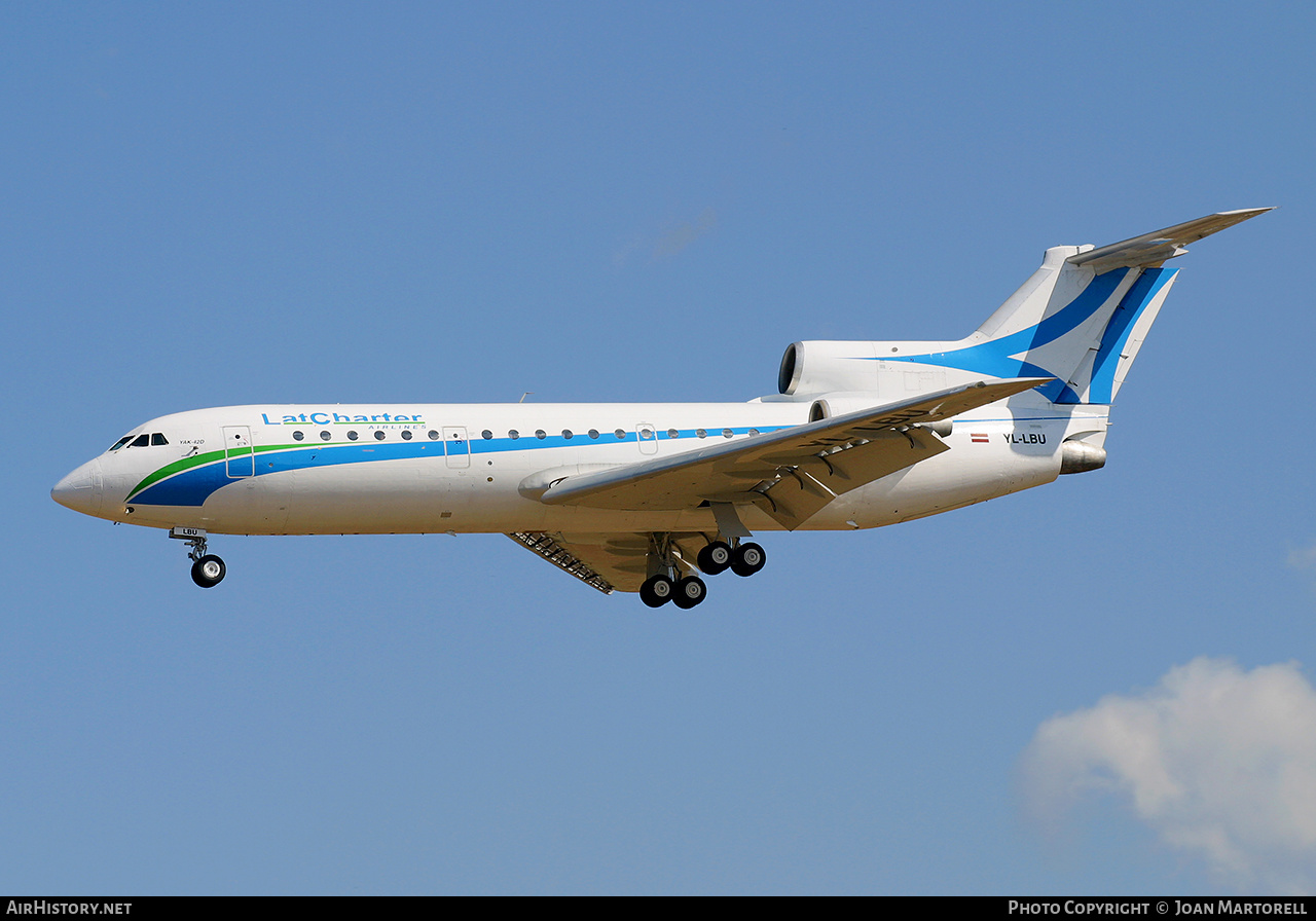 Aircraft Photo of YL-LBU | Yakovlev Yak-42D | LatCharter Airlines | AirHistory.net #439113
