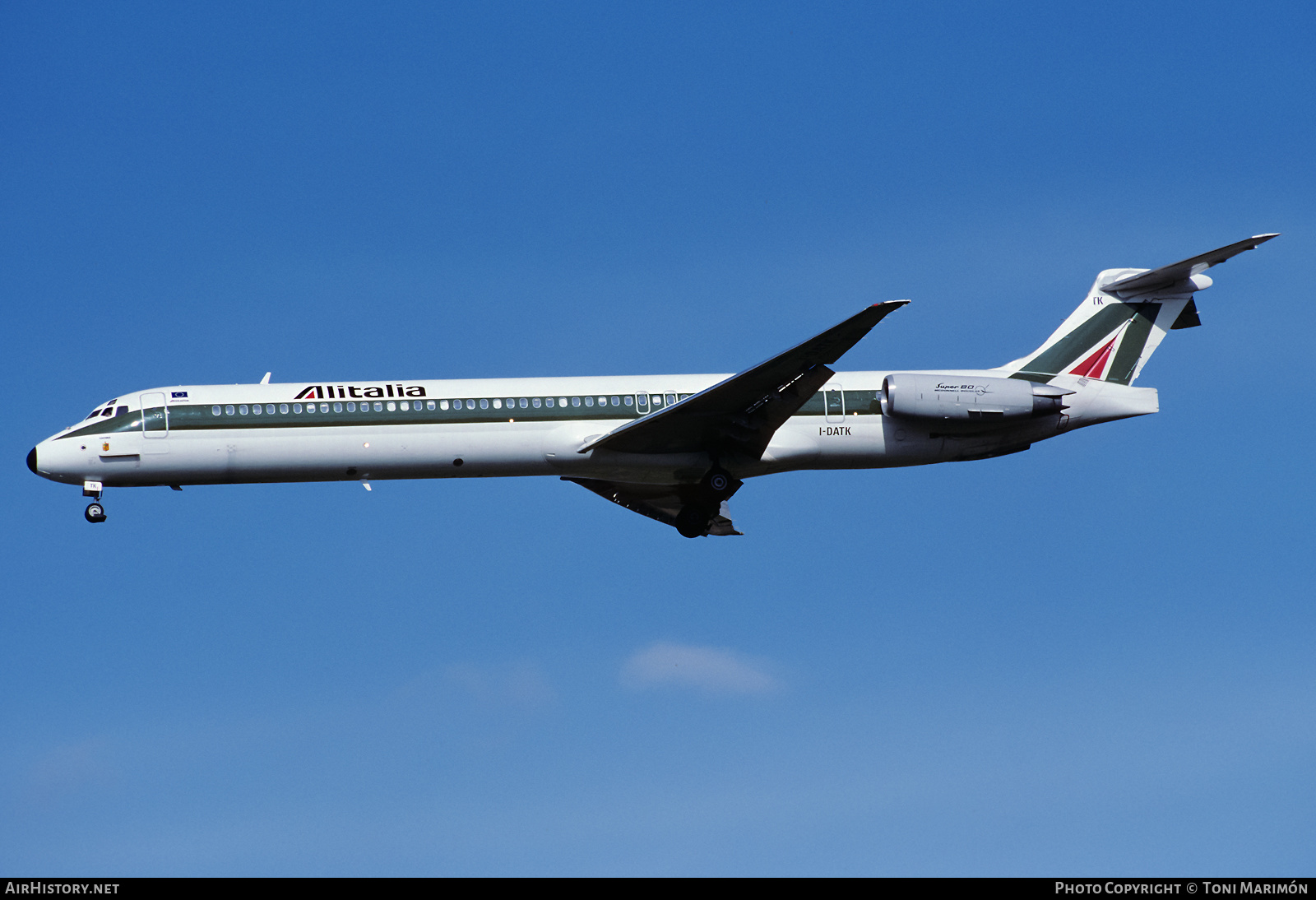 Aircraft Photo of I-DATK | McDonnell Douglas MD-82 (DC-9-82) | Alitalia | AirHistory.net #439165