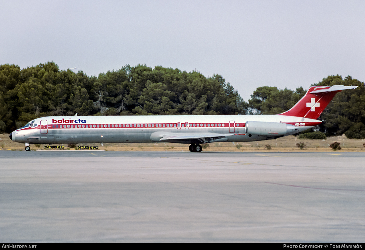 Aircraft Photo of HB-INR | McDonnell Douglas MD-82 (DC-9-82) | BalairCTA | AirHistory.net #439311