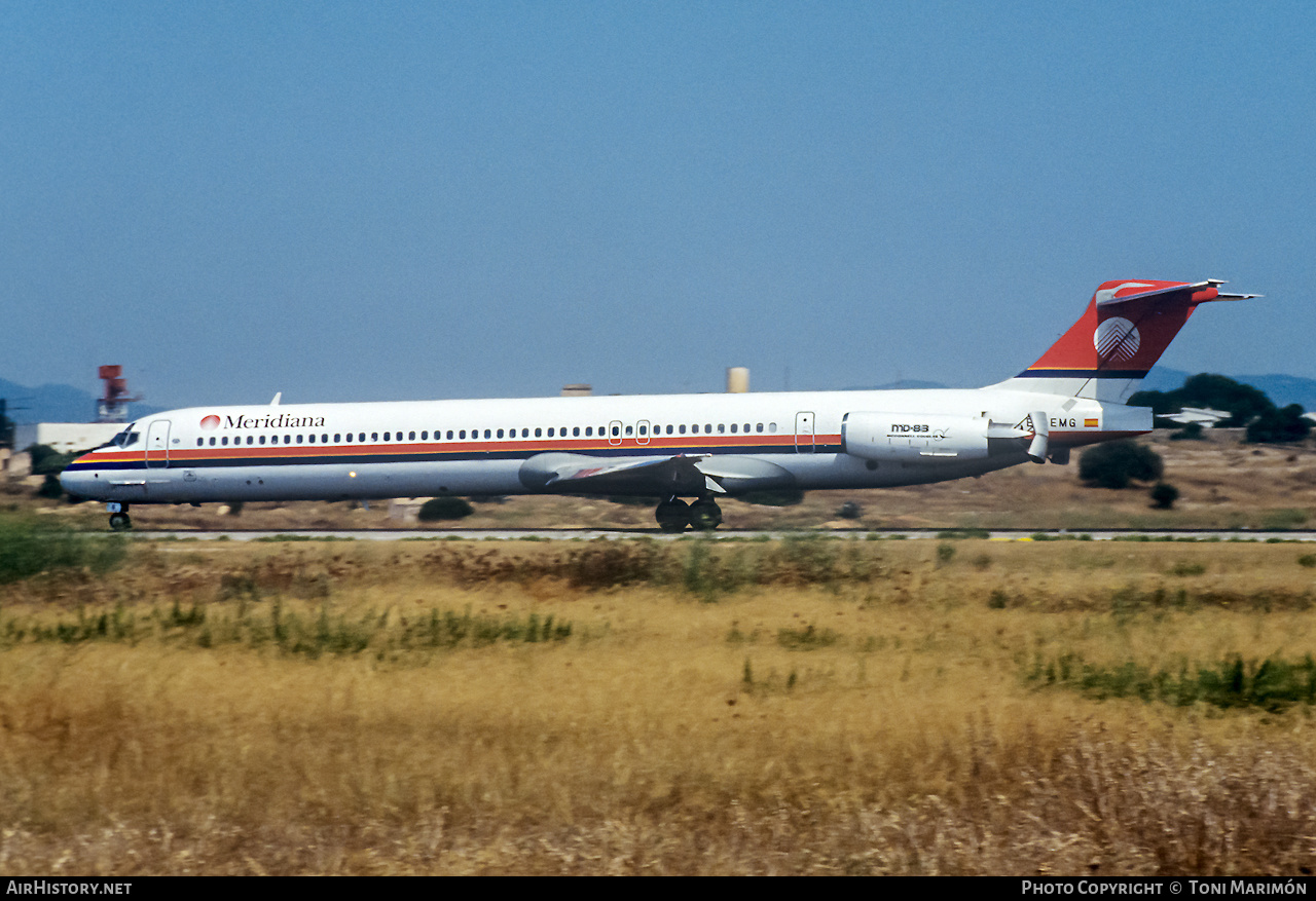 Aircraft Photo of EC-EMG | McDonnell Douglas MD-83 (DC-9-83) | Meridiana | AirHistory.net #439385