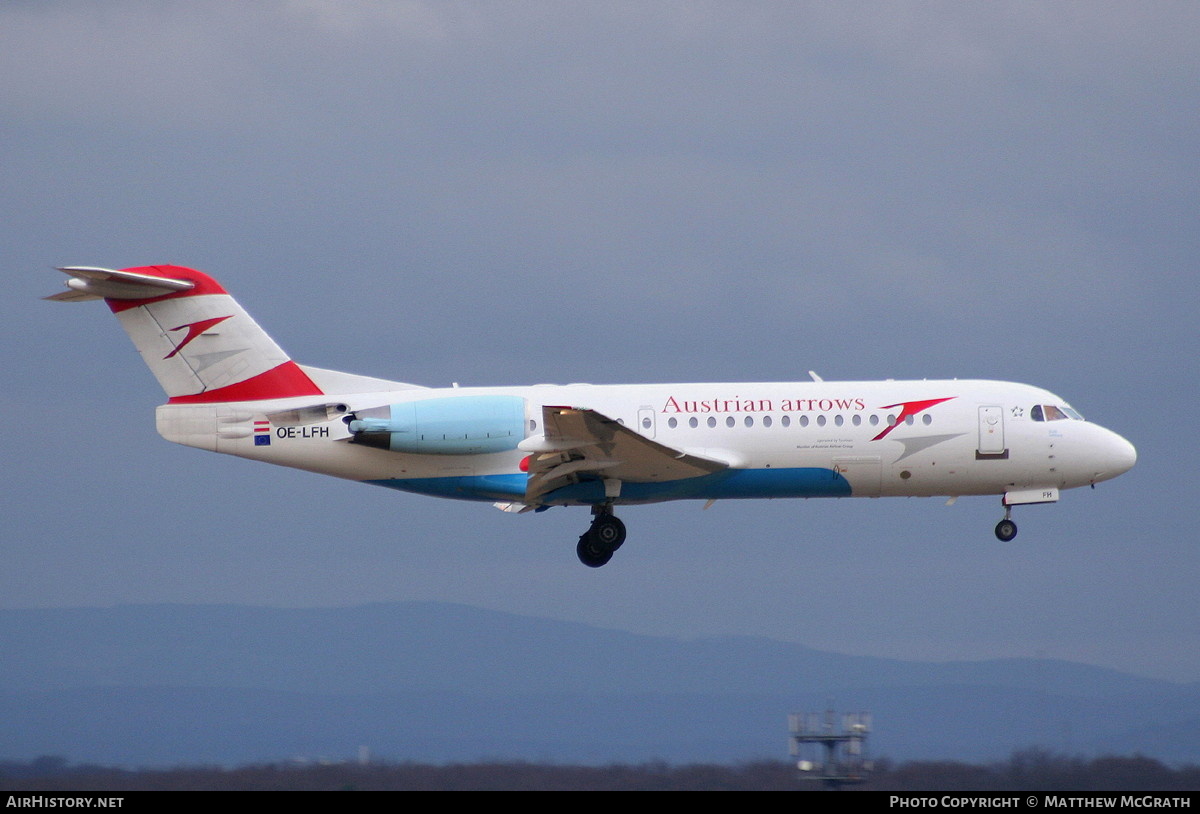 Aircraft Photo of OE-LFH | Fokker 70 (F28-0070) | Austrian Arrows | AirHistory.net #439683