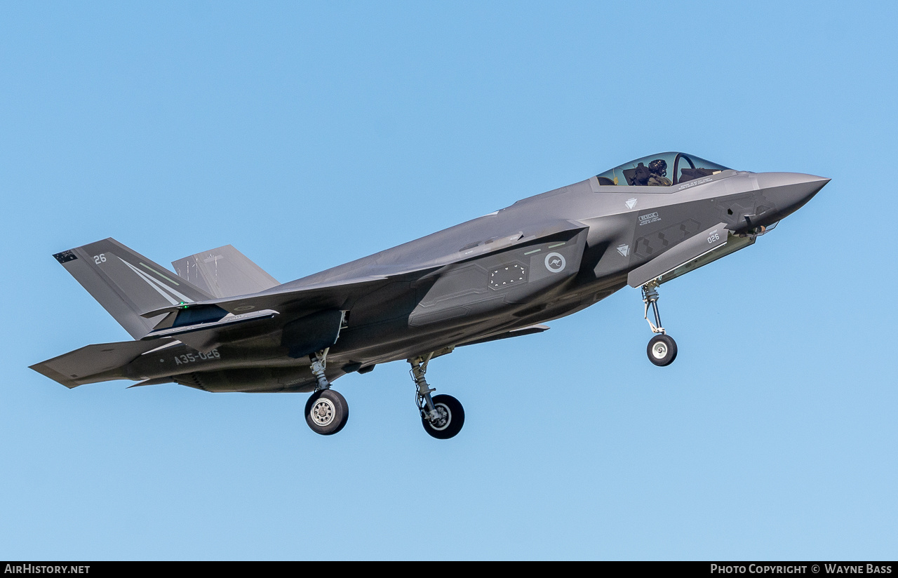 Aircraft Photo of A35-026 | Lockheed Martin F-35A Lightning II | Australia - Air Force | AirHistory.net #439780