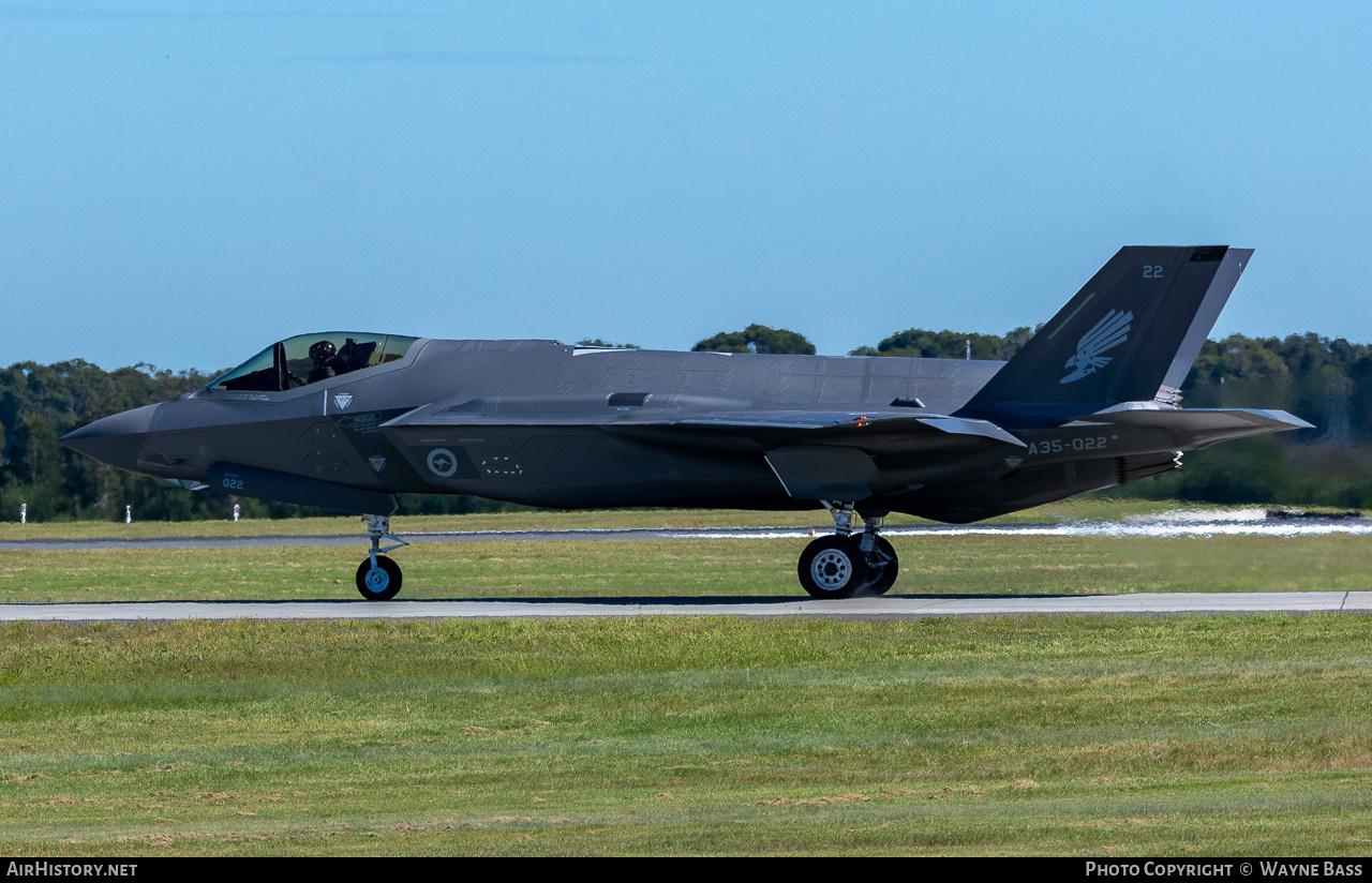 Aircraft Photo of A35-022 | Lockheed Martin F-35A Lightning II | Australia - Air Force | AirHistory.net #439793