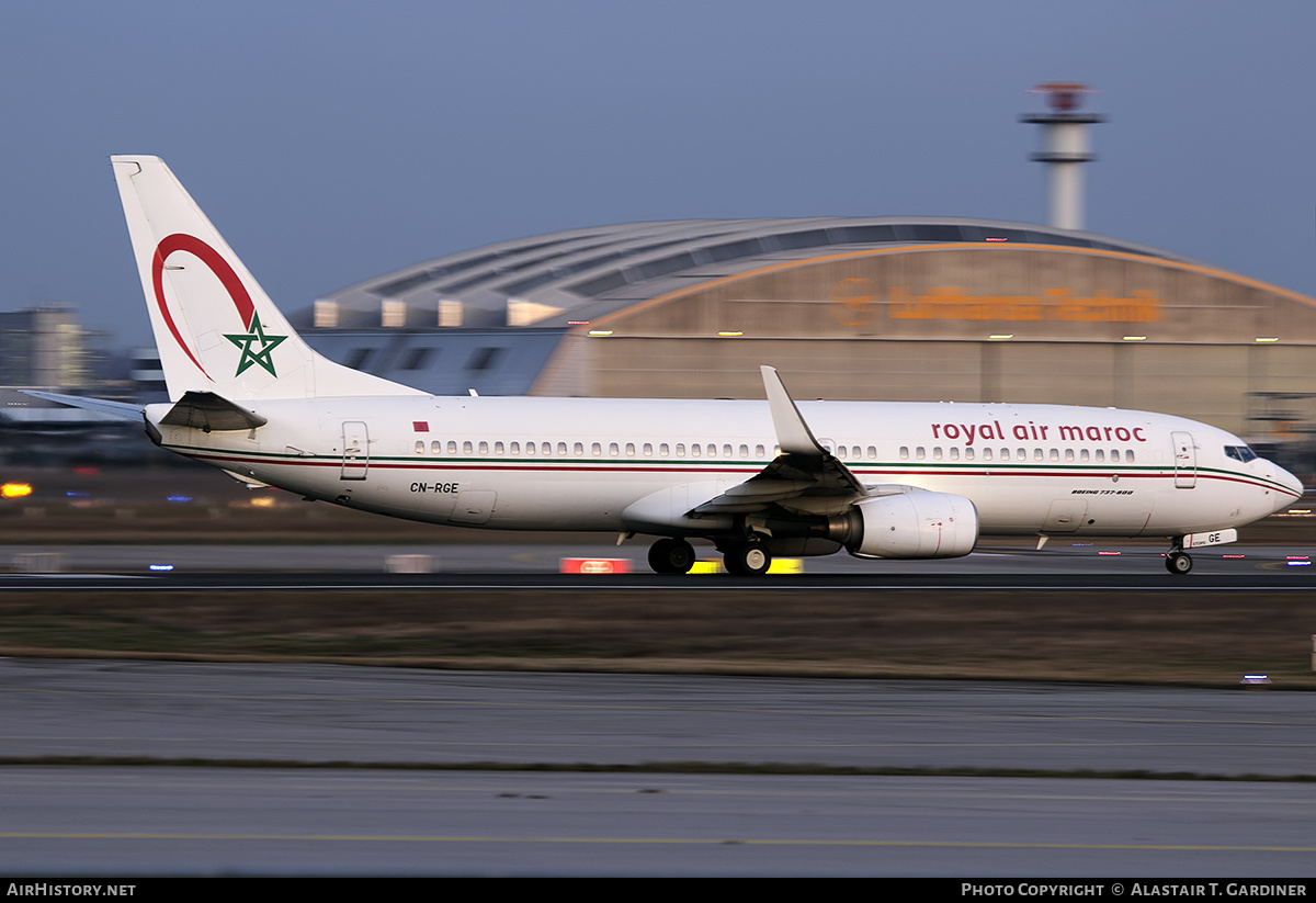Aircraft Photo of CN-RGE | Boeing 737-86N | Royal Air Maroc - RAM | AirHistory.net #439856