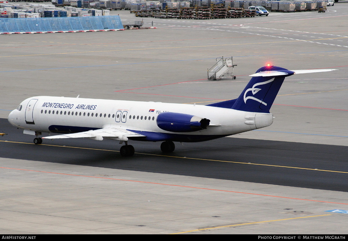 Aircraft Photo of YU-AOM | Fokker 100 (F28-0100) | Montenegro Airlines | AirHistory.net #439919