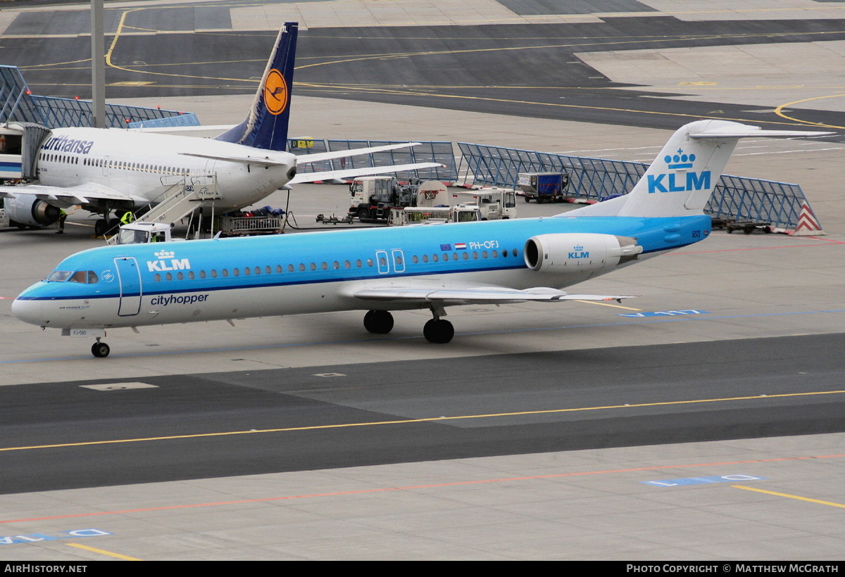 Aircraft Photo of PH-OFJ | Fokker 100 (F28-0100) | KLM Cityhopper | AirHistory.net #439920