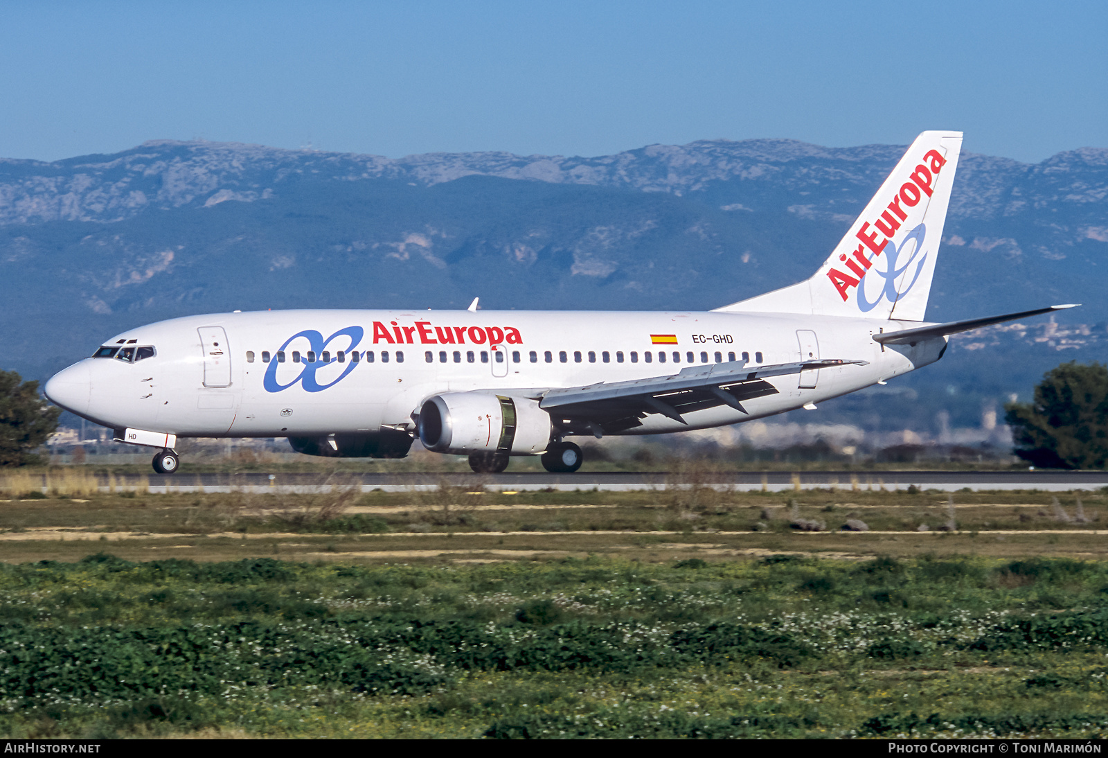 Aircraft Photo of EC-GHD | Boeing 737-3M8 | Air Europa | AirHistory.net #439924