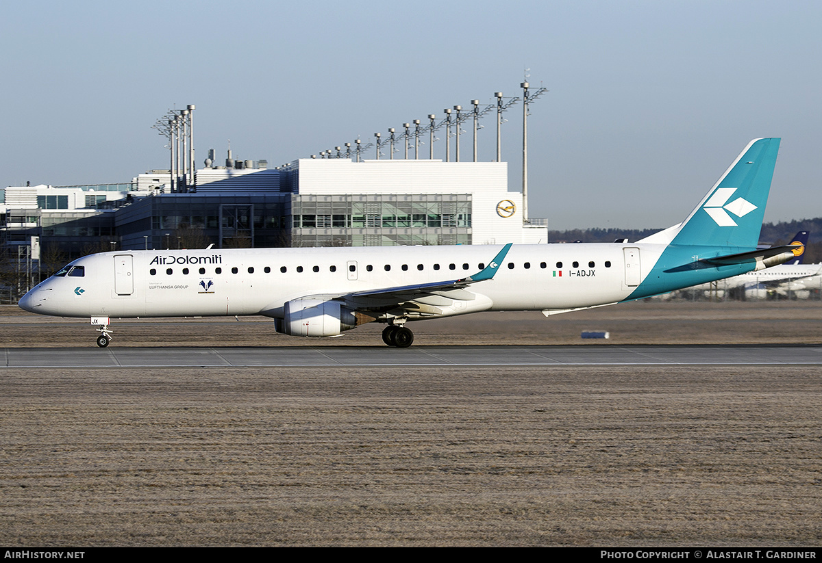 Aircraft Photo of I-ADJX | Embraer 195LR (ERJ-190-200LR) | Air Dolomiti | AirHistory.net #439962