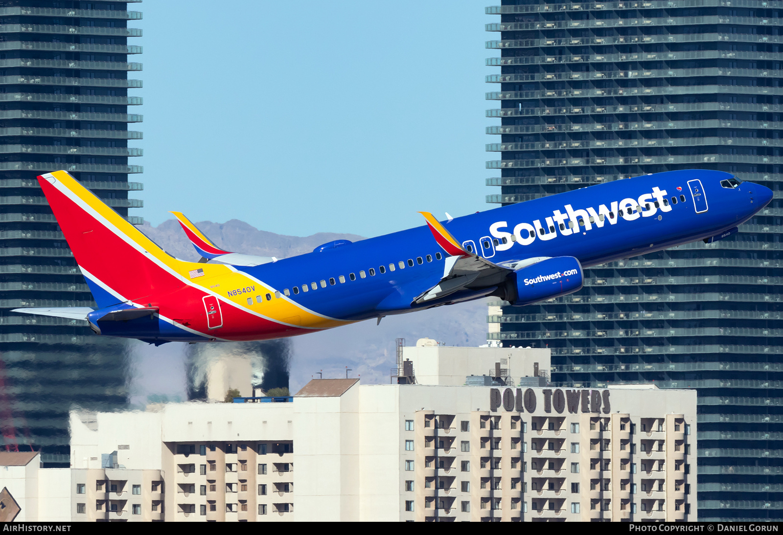 Aircraft Photo of N8540V | Boeing 737-800 | Southwest Airlines | AirHistory.net #440071