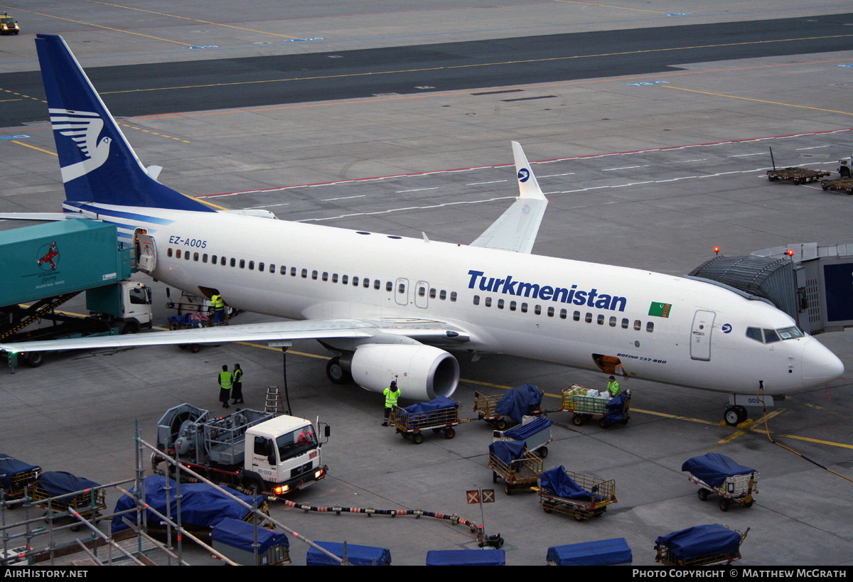 Aircraft Photo of EZ-A005 | Boeing 737-82K | Turkmenistan Airlines | AirHistory.net #440095