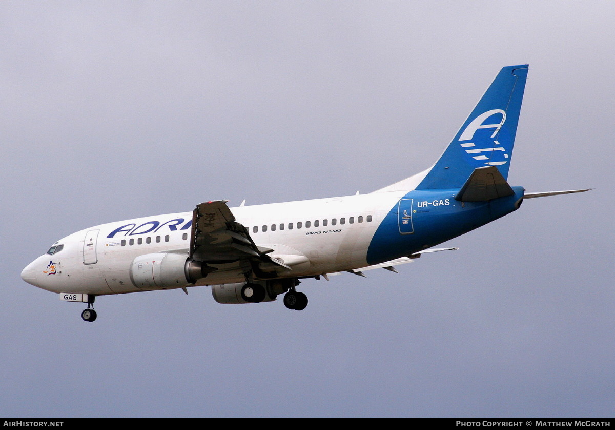 Aircraft Photo of UR-GAS | Boeing 737-528 | Adria Airways | AirHistory.net #440097