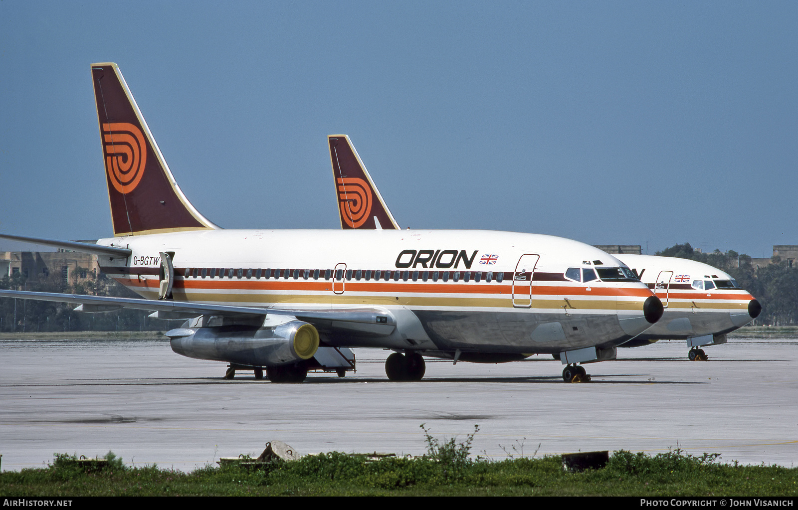 Aircraft Photo of G-BGTW | Boeing 737-2T5/Adv | Orion Airways | AirHistory.net #440126