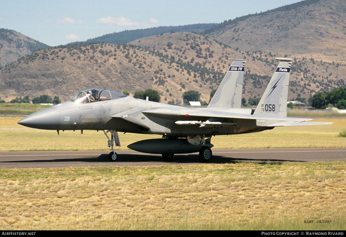 Aircraft Photo of 75-0058 | McDonnell Douglas F-15A Eagle | USA - Air Force | AirHistory.net #440225