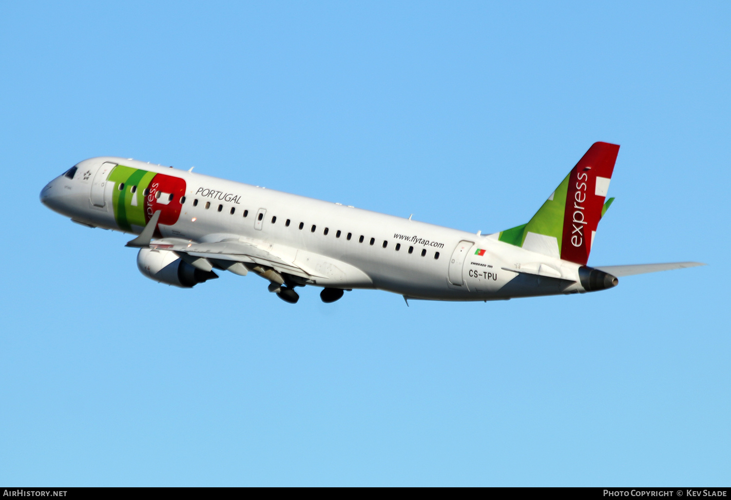 Aircraft Photo of CS-TPU | Embraer 190LR (ERJ-190-100LR) | TAP Portugal Express | AirHistory.net #440530