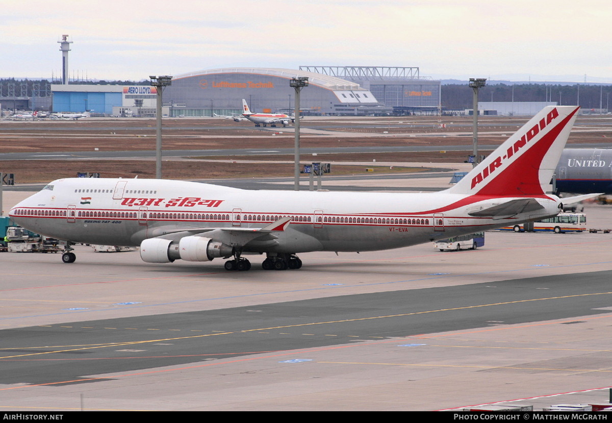 Aircraft Photo of VT-EVA | Boeing 747-437 | Air India | AirHistory.net #440558