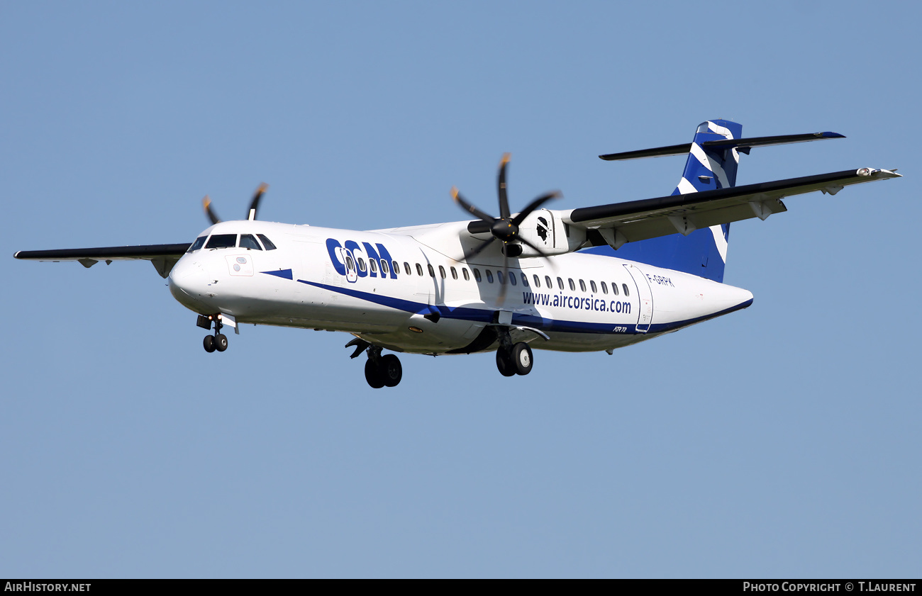 Aircraft Photo of F-GRPK | ATR ATR-72-500 (ATR-72-212A) | CCM Airlines - Compagnie Corse Méditerranée | AirHistory.net #440639