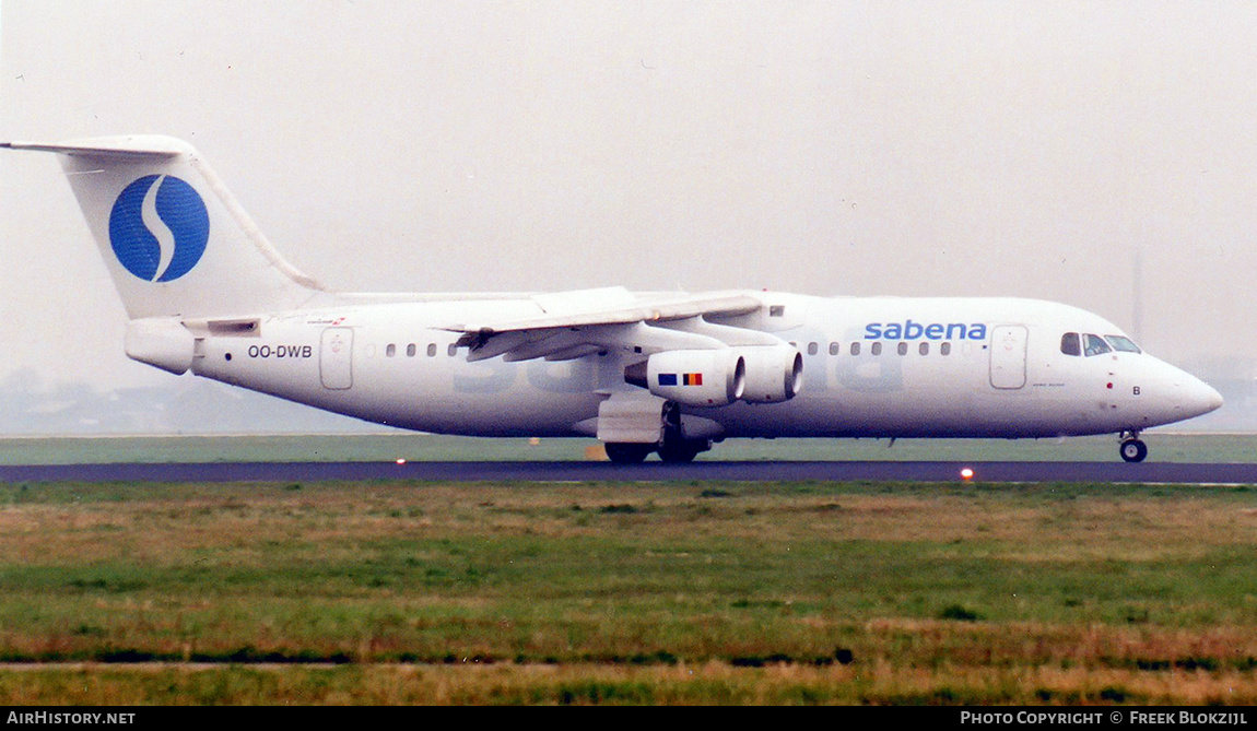 Aircraft Photo of OO-DWB | British Aerospace Avro 146-RJ100 | Sabena | AirHistory.net #440763