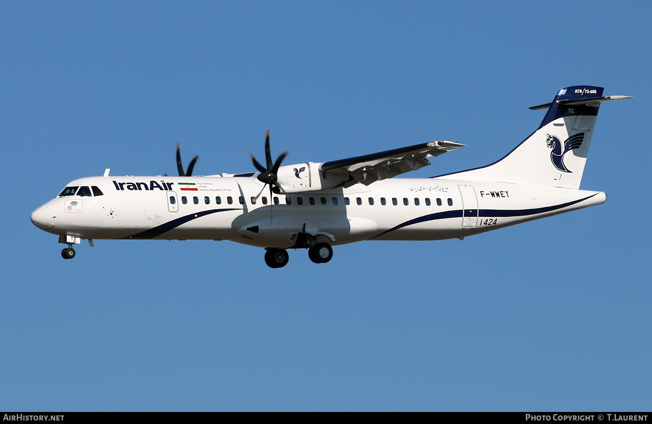 Aircraft Photo of F-WWET | ATR ATR-72-600 (ATR-72-212A) | Iran Air | AirHistory.net #440899