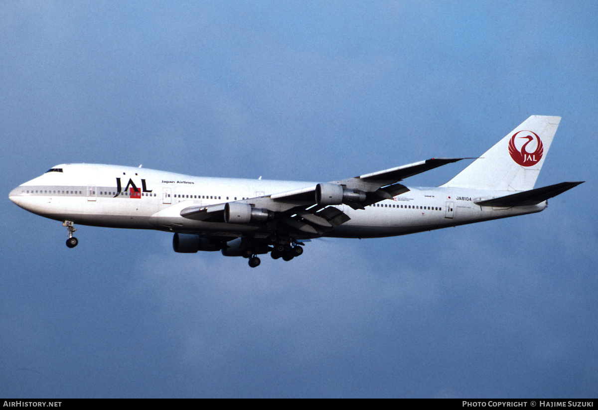 Aircraft Photo of JA8104 | Boeing 747-246B | Japan Airlines - JAL | AirHistory.net #440941