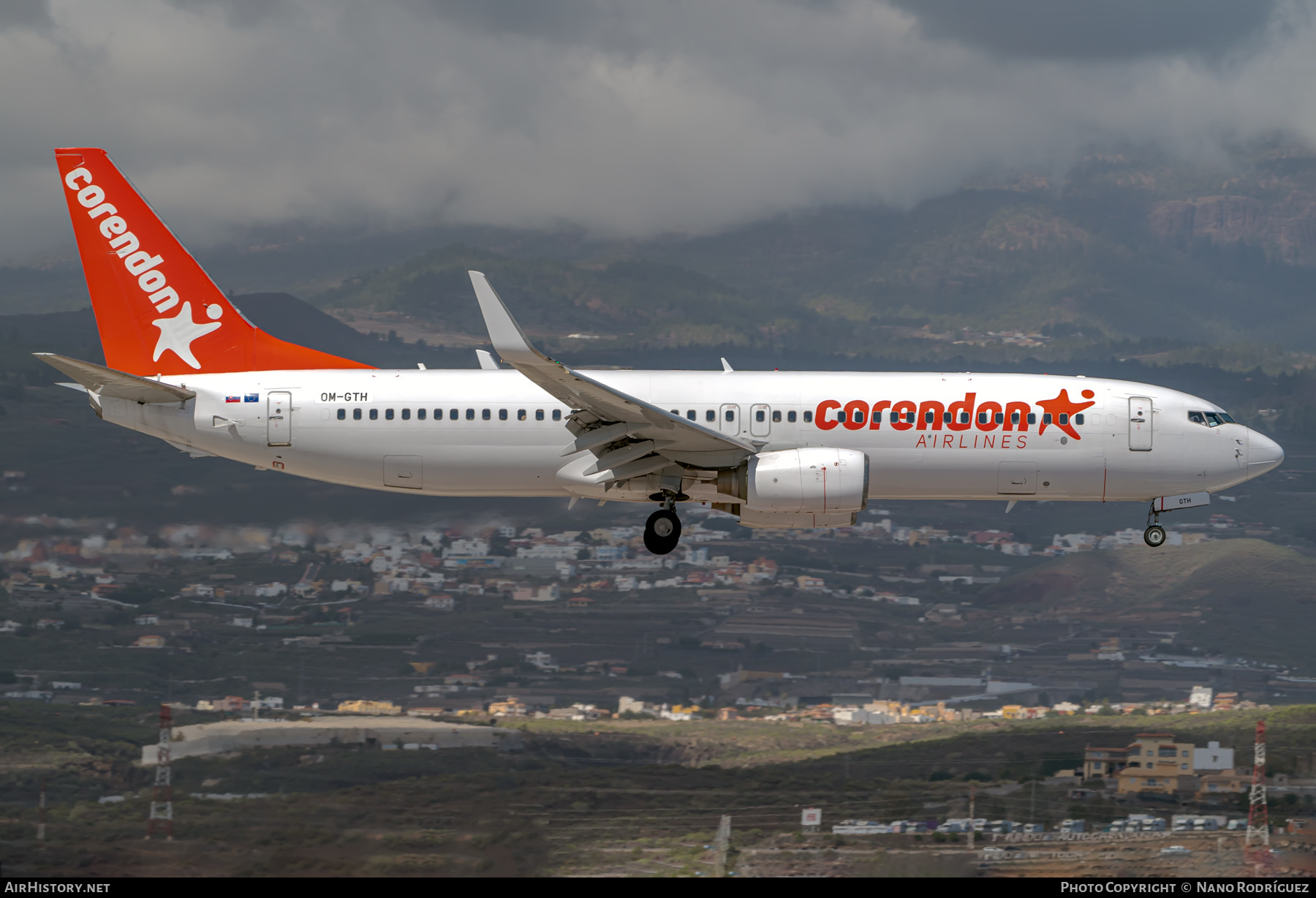 Aircraft Photo of OM-GTH | Boeing 737-8BK | Corendon Airlines | AirHistory.net #440964