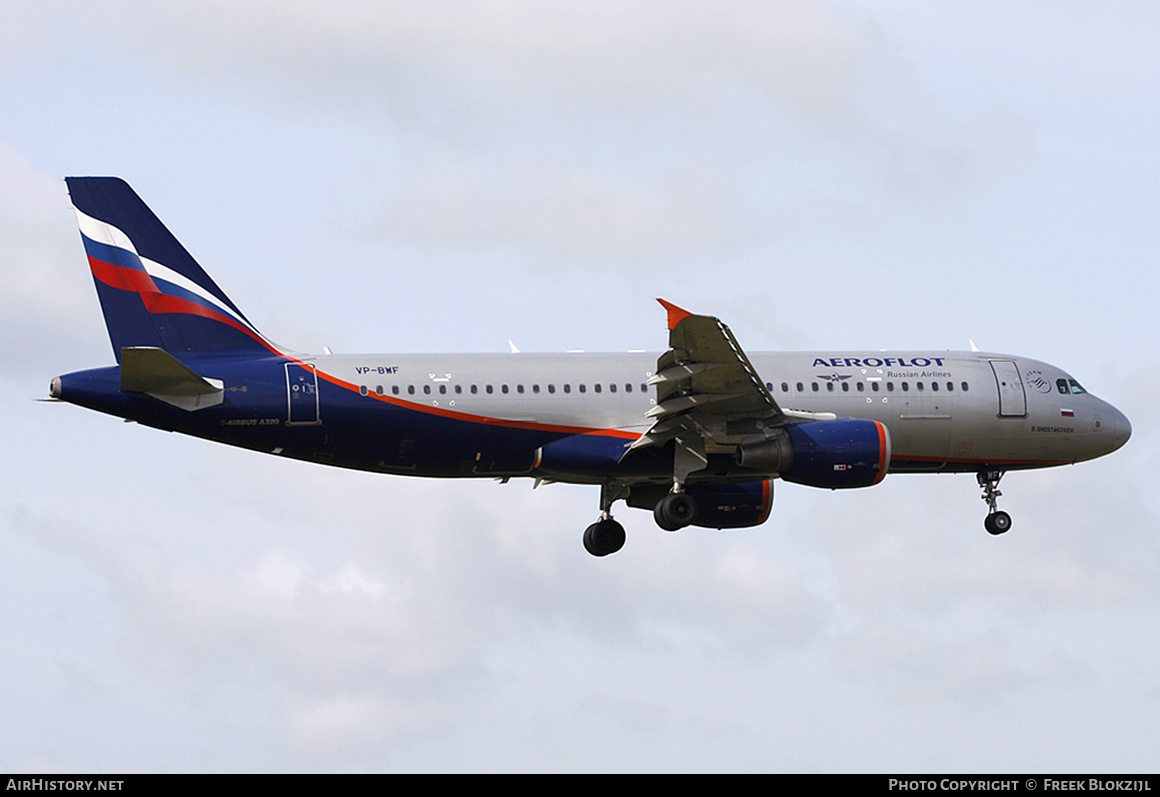 Aircraft Photo of VP-BWF | Airbus A320-214 | Aeroflot - Russian Airlines | AirHistory.net #441003