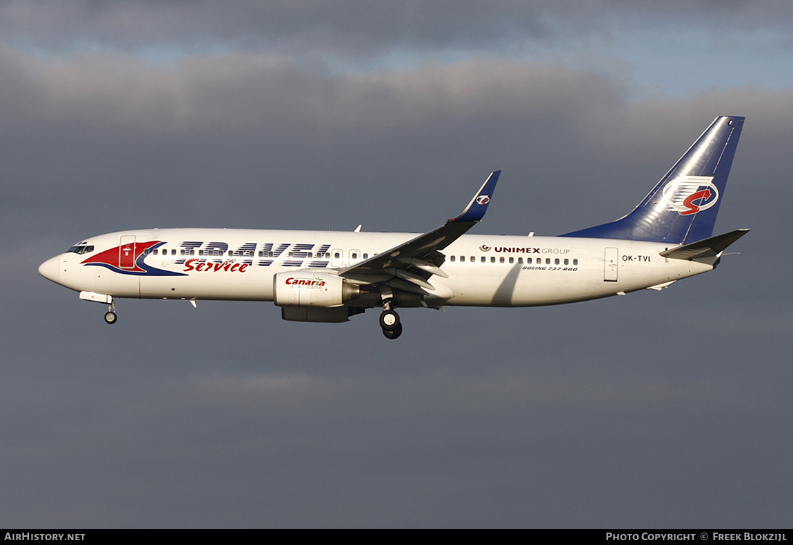 Aircraft Photo of OK-TVI | Boeing 737-86Q | Travel Service | AirHistory.net #441097