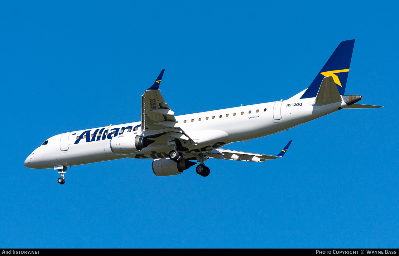Aircraft Photo of N932QQ | Embraer 190AR (ERJ-190-100IGW) | Alliance Airlines | AirHistory.net #441217