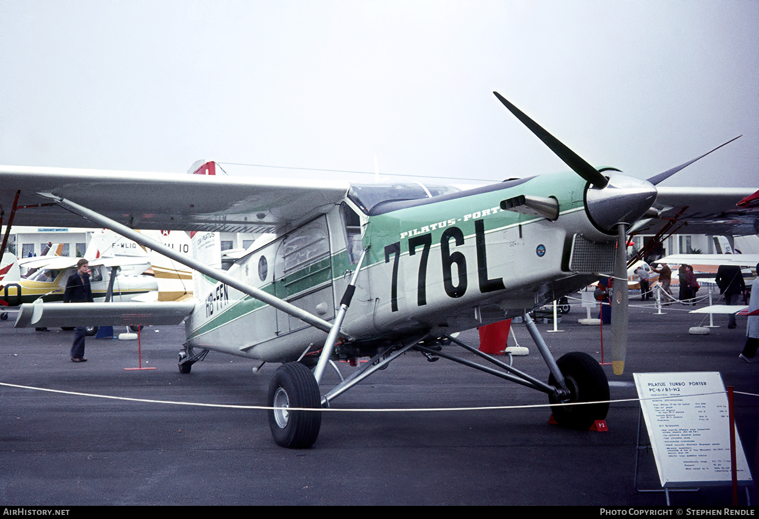 Aircraft Photo of HB-FFN | Pilatus PC-6/B1-H2 Turbo Porter | CIBA-Pilatus Aerial Spraying Company | AirHistory.net #441256