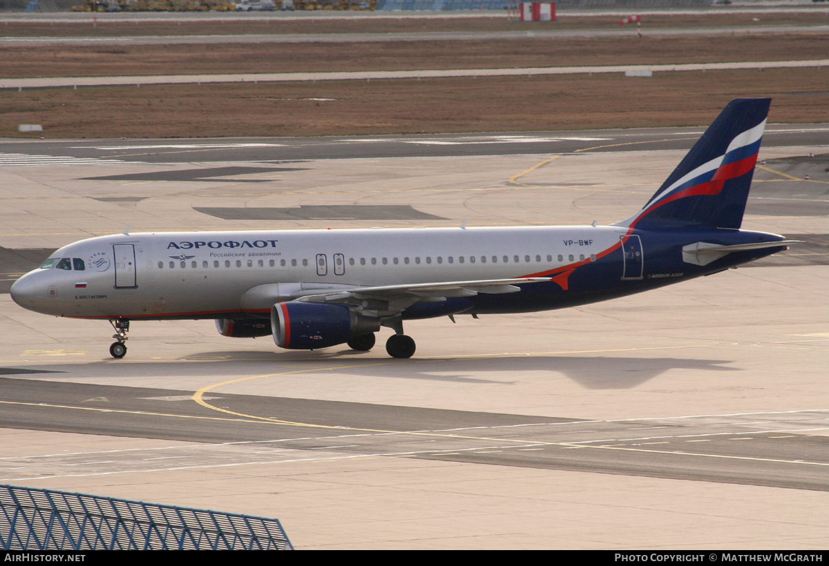 Aircraft Photo of VP-BWF | Airbus A320-214 | Aeroflot - Russian Airlines | AirHistory.net #441337